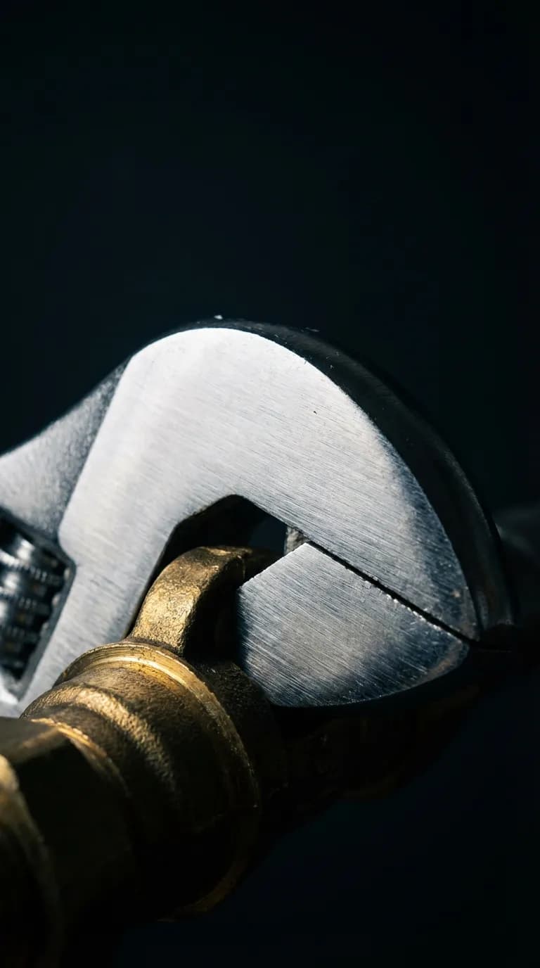 Débloquer vanne 3 voies chaudière : Guide Dépannage 2026 Icône de réparation d'une vanne de chauffage avec une clé